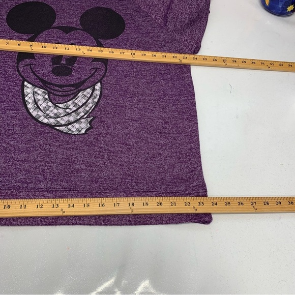 Disney Parks Womans Long Sleeve Top‎ 1X  Purple Micky Mouse Stretch Sweatshirt - Picture 6 of 7